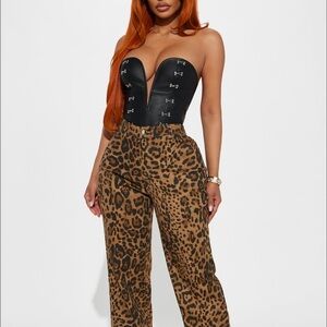 Fashion Nova Leopard Print Flare Pants
